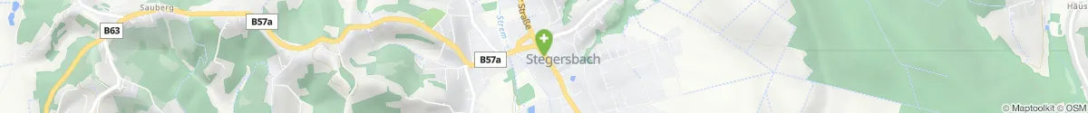 Map representation of the location for Apotheke Stegersbach in 7551 Stegersbach